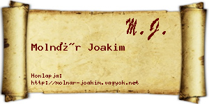 Molnár Joakim névjegykártya